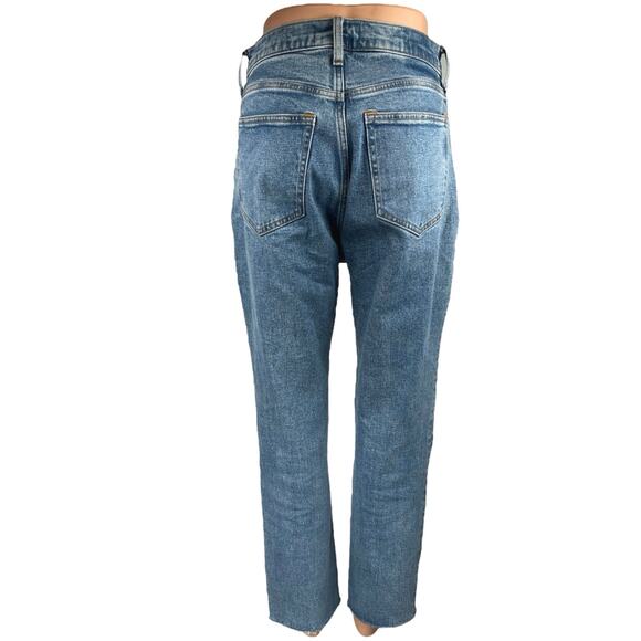 Abercrombie & Fitch Blue Ankle Straight Ultra High Rise Denim Jeans Pants Sz 26 - Picture 3 of 5